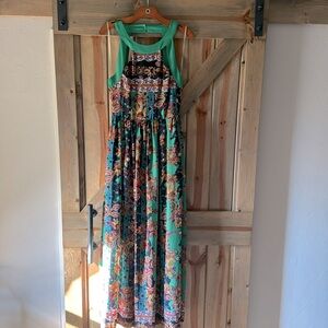 GIANNI BINI MAXI PRINTED DRESS